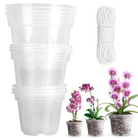 9 PC Orchid Seed Starter Kit Reusable Clear Pots with 32’ Rope