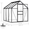 A-Frame Greenhouse Polycarbonate and Aluminum Frame 6'x6’