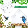 Transparent Acrylic Bird Feeder Cage Attaches to Window for Up-Close Viewing
