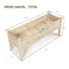 Fir Wooden Elevated Raised Bed Garden Box 47.5” x 14” x 20”