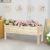 Fir Wooden Elevated Raised Bed Garden Box 47.5” x 14” x 20”