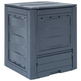 Gray Garden Compost Bin with Split Lid 67.7 Gal; 9.18 Cu.Ft.