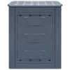 Gray Garden Compost Bin with Split Lid 67.7 Gal; 9.18 Cu.Ft.