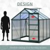 6' x 6' x 7' Aluminum and Polycarbonate A-Frame Greenhouse