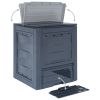 Gray Garden Compost Bin with Split Lid 67.7 Gal; 9.18 Cu.Ft.