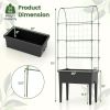Self-watering Elevated Raised Bed with Trellis 30" x 14.5" x 74.5”
