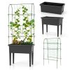Self-watering Elevated Raised Bed with Trellis 30" x 14.5" x 74.5”