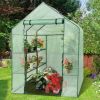 Mini Walk-In A-Frame Greenhouse with 8 Shelves 5’x5’x6.4’