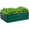 Coated Steel Raised Garden Bed for Patio/Ground 40”x 32”x12”