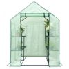 Mini Walk-In A-Frame Greenhouse with 8 Shelves 5’x5’x6.4’