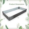 Galvanized, Powder Coated Steel Raised Bed 96” x 48” x 12”