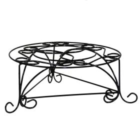 Cast Metal Black Plant Stand 18” Diameter 11” Height