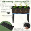 Self-watering Elevated Raised Bed with Trellis 30" x 14.5" x 74.5”