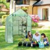 Mini Walk-In A-Frame Greenhouse with 8 Shelves 5’x5’x6.4’