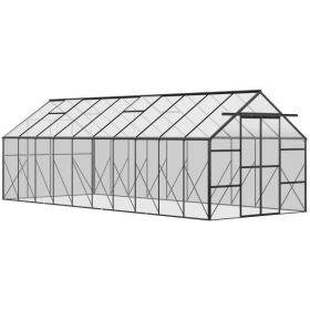 20' x 8' Polycarbonate Covering Aluminum A-Frame Greenhouse