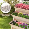 3-Tier A-Frame Elevated Raised Planter Boxes w/ Storage Shelf