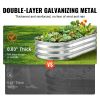Galvanized Steel Oval Raised Garden Bed Planter 48”x25”x11”