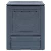 Gray Garden Compost Bin with Split Lid 67.7 Gal; 9.18 Cu.Ft.