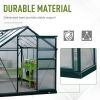 Aluminum and Polycarbonate A-Frame Greenhouse 10 x 6 x 7 Ft