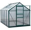 Aluminum and Polycarbonate A-Frame Greenhouse 10 x 6 x 7 Ft