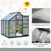 6' x 6' x 7' Aluminum and Polycarbonate A-Frame Greenhouse