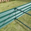 Coated Metal Raised Garden Bed in Green 7.6ft x 3.7ft x 1ft