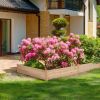 Solid Wood Raised Garden Bed Divided Planter 92” x 47” x 9”