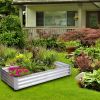 Galvanized Steel Square Raised Garden Bed 48” x 48” x 12”
