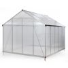 8’x10' Polycarbonate and Aluminum Frame A-Frame Greenhouse