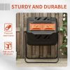 Tumbling Dual Chamber Compost Bin Black with Orange Lids 42 Gal; 4.7 CuFt