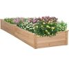 Wooden Raised Garden Bed Divisible Planter 92” x 22” x 9”