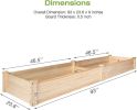 Wooden Fir Divided Raised Garden Bed 93in x 23.6in x 9in