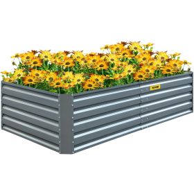 Rectangle Galvanized Steel Raised Garden Bed 80" x 40" x 19"