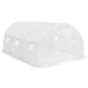 14.75’ x 9.84’ x 6.5’ Hoop Greenhouse PE Cover w/ Steel Frame