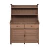 Fir Potting Bench Workstation with Drawers and Cabinet 47 x 65”