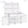 Fir Potting Bench Workstation with Drawers and Cabinet 47 x 65”