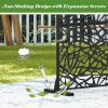 Metal Privacy Screens and Panels with Free Standing, Freestanding Outdoor Indoor Privacy Screen, Decorative Privacy Screen for Balcony Patio Garden, R