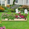 Wooden Fir Divided Raised Garden Bed 93in x 23.6in x 9in