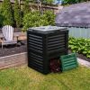 Outdoor Composter with Large Lidded Opening and Bottom Exit Door 80 Gallon; 10.69 Cu.Ft.