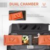 Tumbling Dual Chamber Compost Bin Black with Orange Lids 42 Gal; 4.7 CuFt
