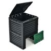 Outdoor Composter with Large Lidded Opening and Bottom Exit Door 80 Gallon; 10.69 Cu.Ft.