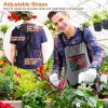 15-Pocket Adjustable Work Tool Apron Made of 600D Oxford Cloth