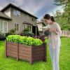 Thermal Treated Wood Outdoor Planter w/ 2 Compartments 41”x21”x17”