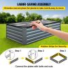 Rectangle Galvanized Steel Raised Garden Bed 80" x 40" x 19"