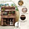 Fir Potting Bench Workstation with Drawers and Cabinet 47 x 65”