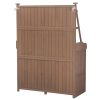Fir Potting Bench Workstation with Drawers and Cabinet 47 x 65”