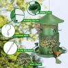 Powder Coated Iron Wild Bird Feeder 3-Tier, 6 Perches and 4 Water Bowls 360 Degree Viewing