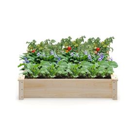 Fir Wooden Raised Bed Garden Planter Box for 48” x 24” x 10”