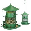 Powder Coated Iron Wild Bird Feeder 3-Tier, 6 Perches and 4 Water Bowls 360 Degree Viewing