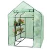 Mini Walk-In A-Frame Greenhouse with 8 Shelves 5’x5’x6.4’
